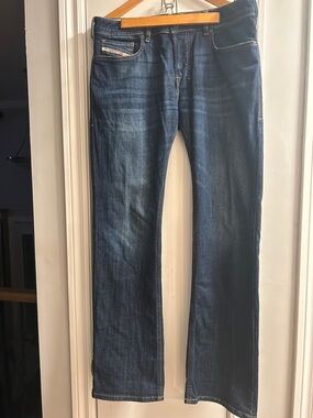 Diesel Men's Dark Blue Bootcut Jeans